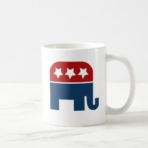 Mug GOP éléphant Logo design républicain