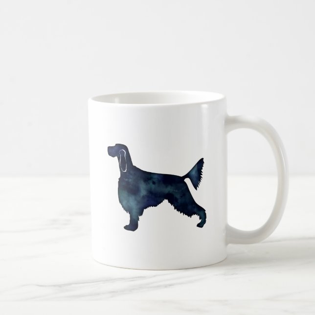 Mug Gordon Setter Chien Noir Aquarelle Silhouette (Droite)
