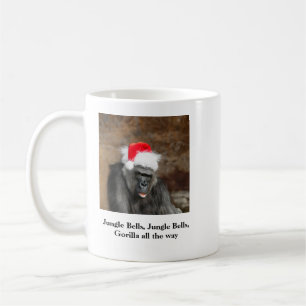 Mug Gorilla Biddy dans un Casquette de Noël festif