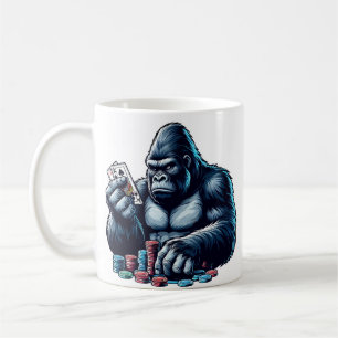 Mug gorilla singe jouer aux cartes poker casino