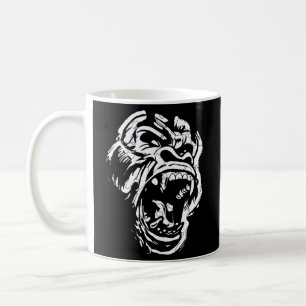 Mug Gorille en colère Silverback White Fierce Great Av