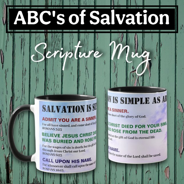 Mug Gospel ABC'S of Salvation Christian KJV Bible (Créateur téléchargé)