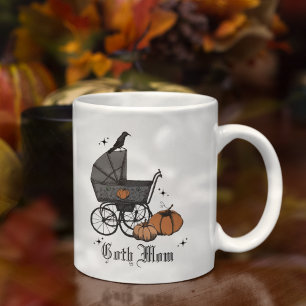 Mug Goth Maman Halloween Baby Carriage Corbeau