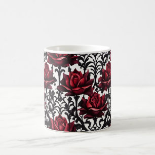 Mug Goth Red Roses sur Arrière - plan blanc #1