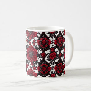 Mug Goth Red Roses sur Arrière - plan blanc #4