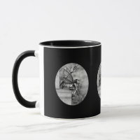Mug Gothique Fée Noir et Blanc, Tasse