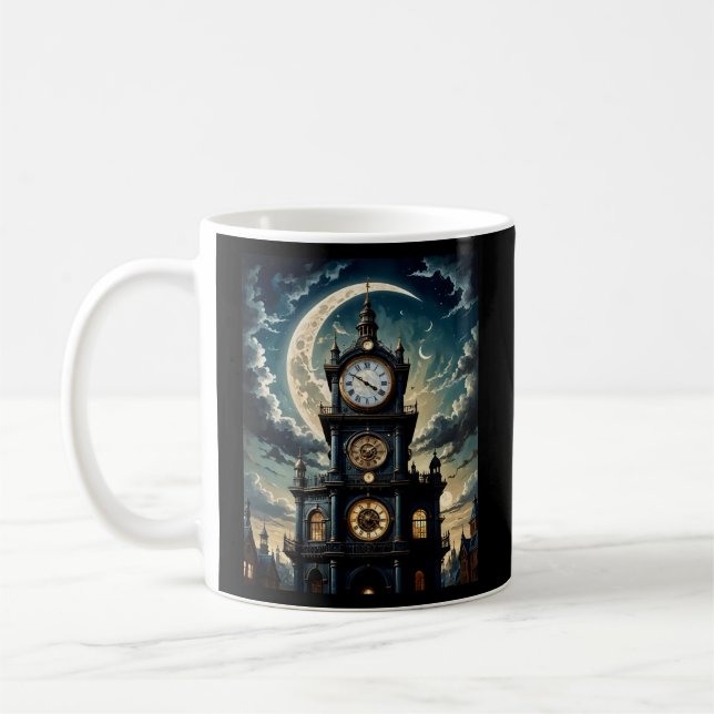 Mug Gothique Moonlit Clocktower Art Tee (Gauche)