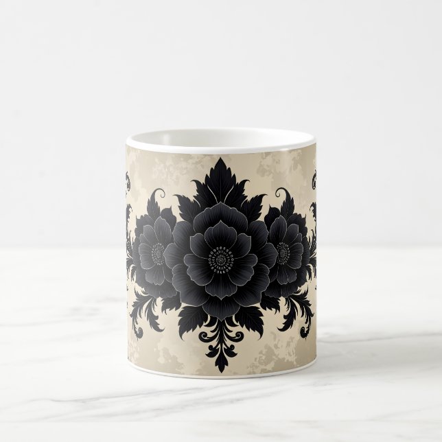 Mug Gothique noir Damas (Centre)