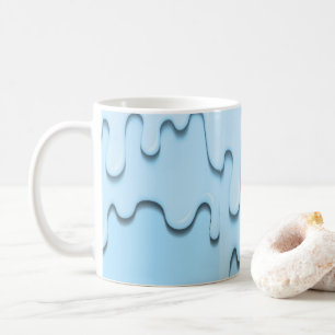 Mug gouttes de liquide bleu