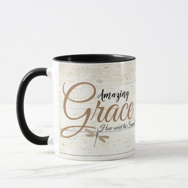 Mug Grâce Extraordinaire sur bois (Gauche)