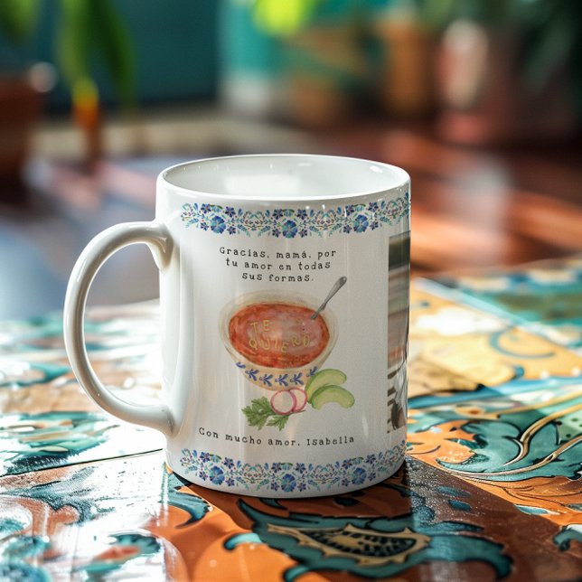 Mug Gracias Mamá | Sopa de Letras 3 Photo Collage (Créateur téléchargé)
