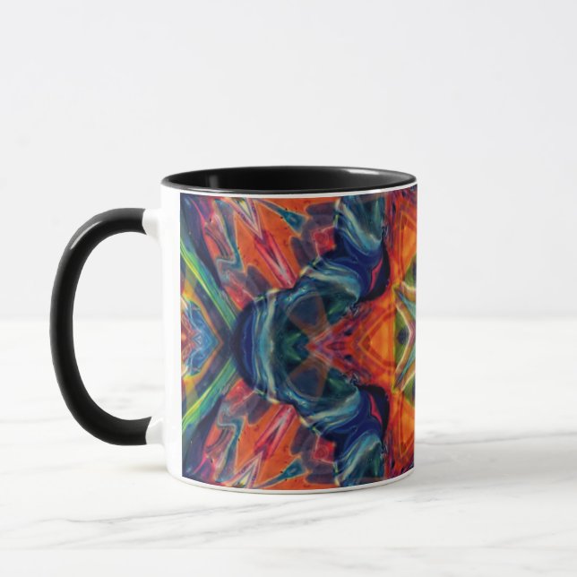Mug Gradient de kaléidoscope à énergie chaude terrestr (Gauche)