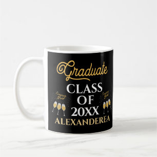Mug Graduate Class of 2022 Félicats Gold Black Custom