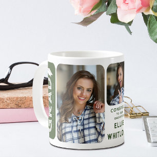 Mug Graduate moderne 3 photo Graduate Keepake cadeau