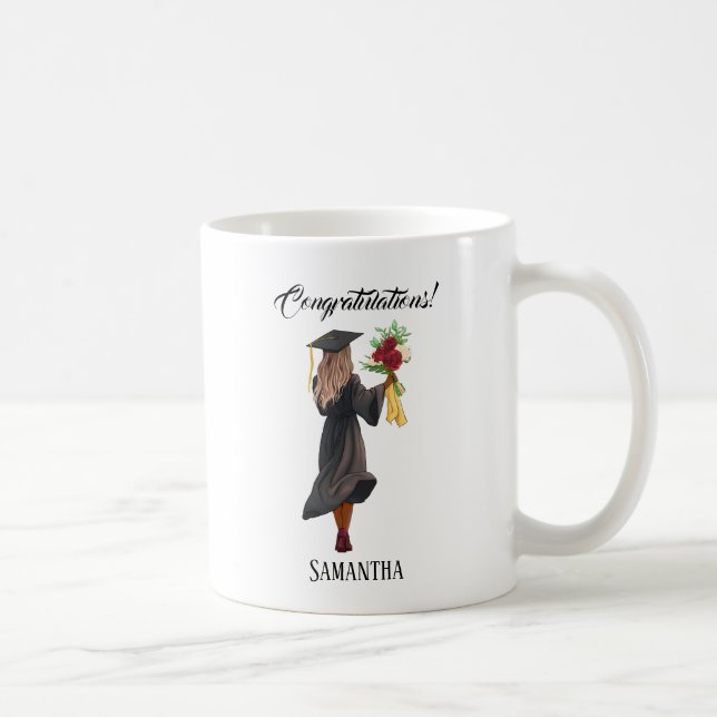 Mug Graduation de l'aquarelle personnalisée (5) (Droite)