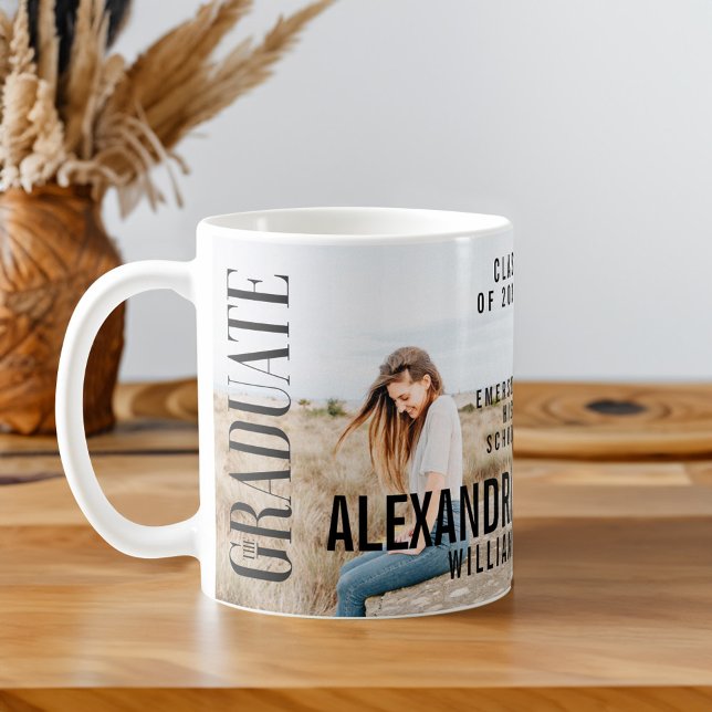 Mug Graduation de Trendy Magazine (Trendy Magazine Cover Inspired Graduation Coffee Mug)