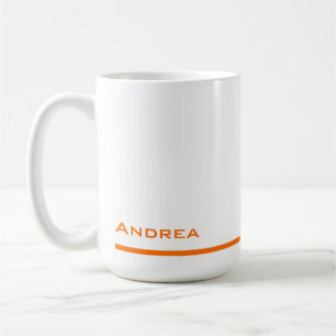 Mug Graduation moderne Orange Script personnalisé