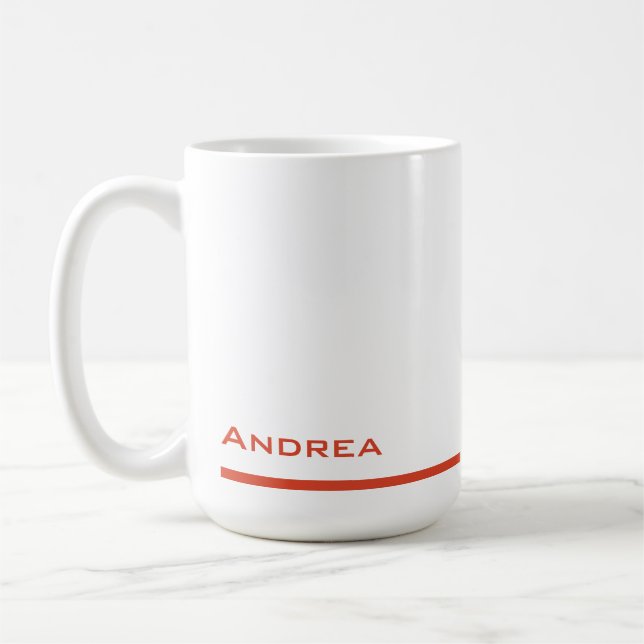 Mug Graduation moderne Script rouge personnalisé (Gauche)