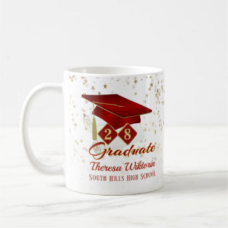 Mug Graduation personnalisée Rouge & Or 20XX