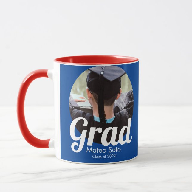 Mug Graduation Photo Bold N'importe quelle couleur (Gauche)