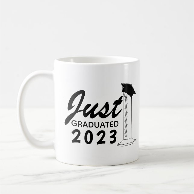 Mug Graduation Science Diplômée Cylindre Année Casquet (Gauche)