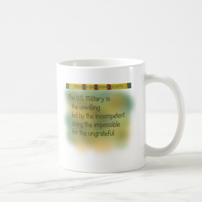 Mug Graffiti de casque de guerre de Vietnam (Droite)