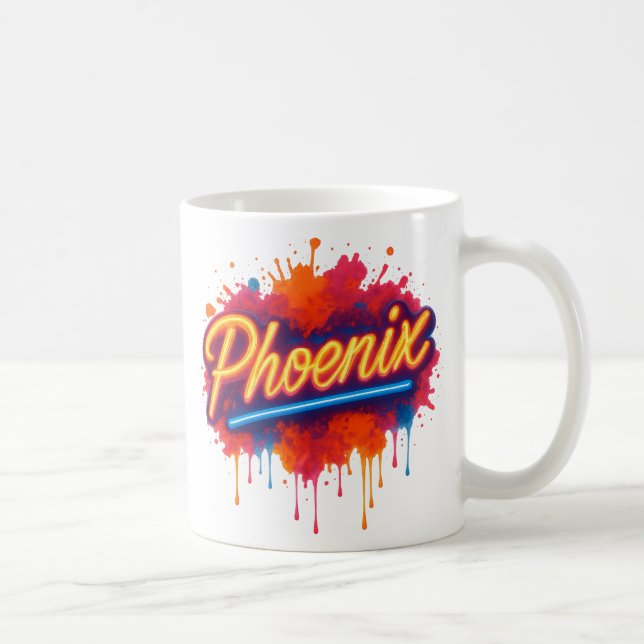 Mug Graffiti de Phoenix Neon - Musique d'art de rue Re (Droite)