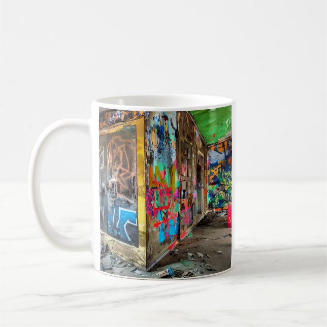 Mug Graffiti de rue abandonné (Gauche)
