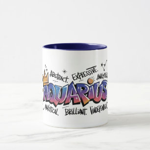 Mug Graffiti du zodiaque Verseau
