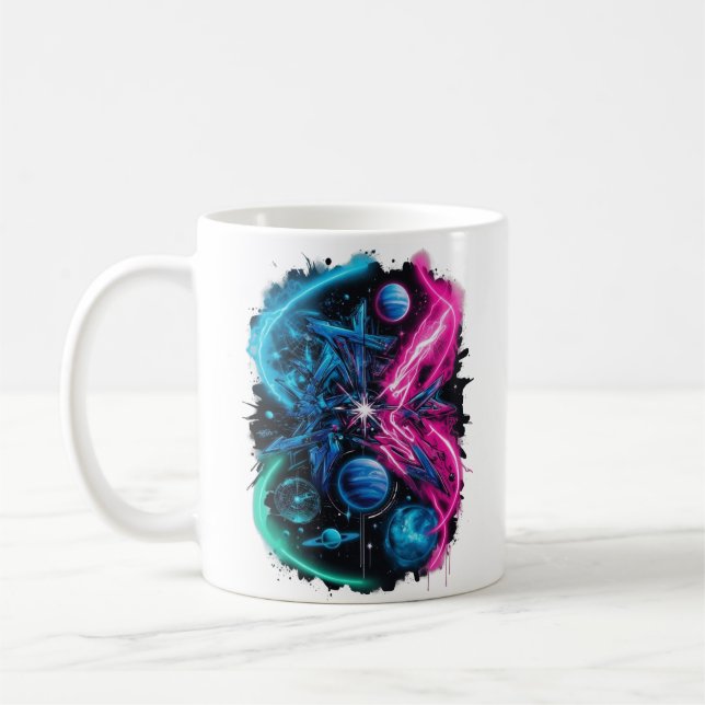Mug Graffiti galactique - Art de rue (Gauche)