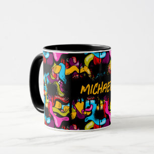 Mug Graffiti Hip Hop Street Art néon coloré