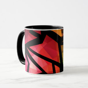Mug graffiti polygonal moderne Abstrait géométrique 