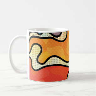 Mug Graffiti urbain : Texture d'art sans transparence.