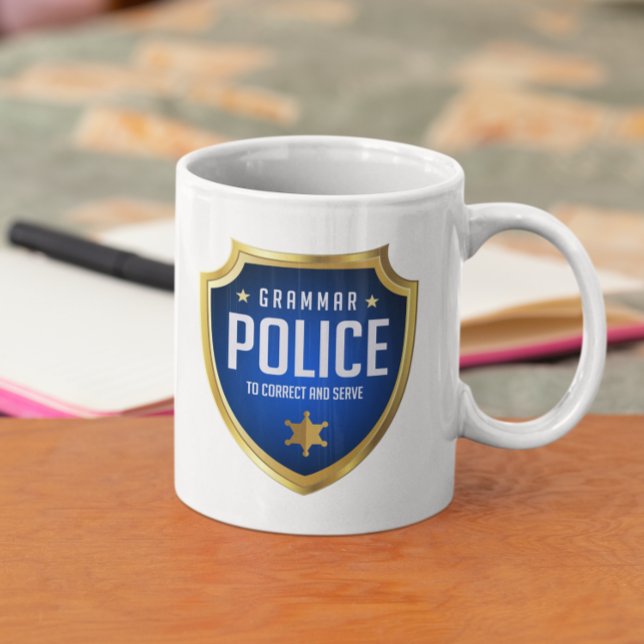 Mug Grammar Police Drôle (grammar police teacher funny mug)