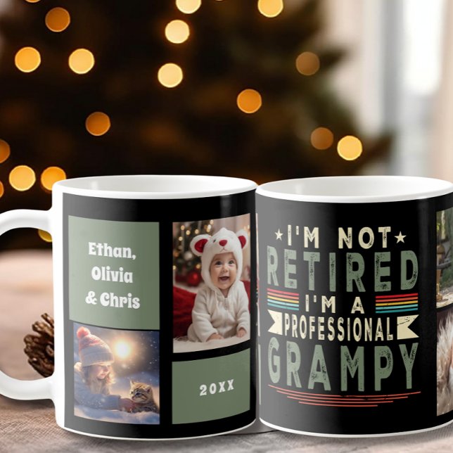 Mug Grampy Grandpa 4 Photo Collage (Créateur téléchargé)