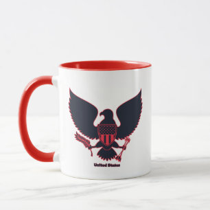 Mug Grand aigle américain à deux tons