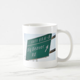Mug Grand annuler 69 de route de castor de signe drôl