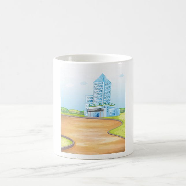 Mug Grand bâtiment bleu Musique (Créateur téléchargé)
