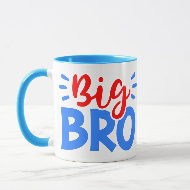 Mug GRAND BRO en rouge et bleu (Gauche)