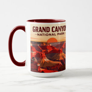Mug Grand Canyon Classique Personnalisé de style WPA
