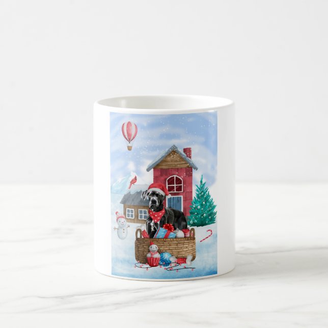 Mug Grand chien Danois dans la neige Maison de chien d (Centre)