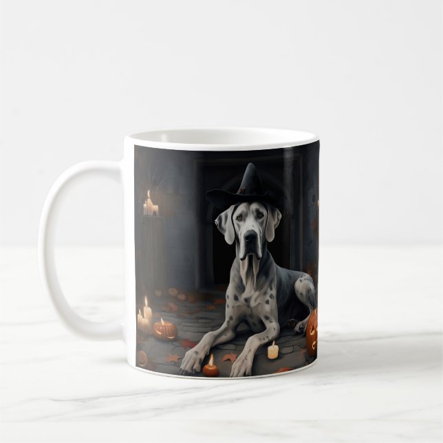 Mug Grand Dane Citrouille Halloween flip d'effroi (Gauche)