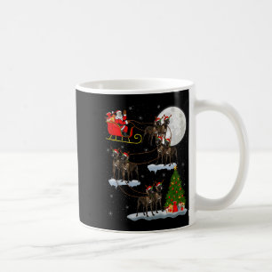 Mug Grand Danois Chien Père Noël Traîneau Volant Drôle
