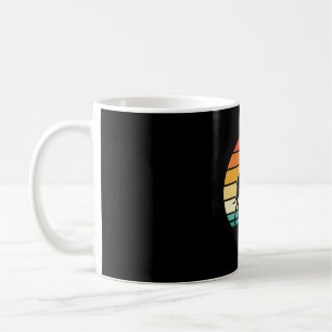 Mug Grand Danois Rétro Coucher de Soleil Silhouette de