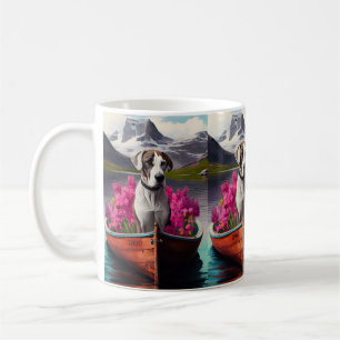 Mug Grand Danois sur une pagaie : Une aventure pittore