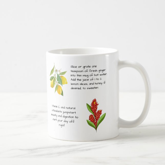 Mug Grand Début Citron frais et thé au gingembre Recet (Droite)