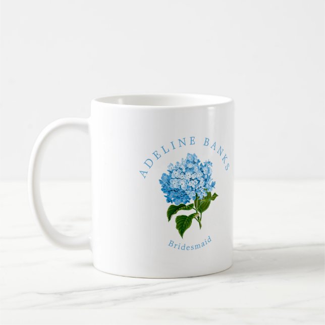 Mug Grand-demoiselle d'honneur Blue Hydrangea (Gauche)