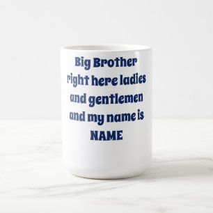 Mug Grand Frère Nom Personnalisé – Design Famille Gras