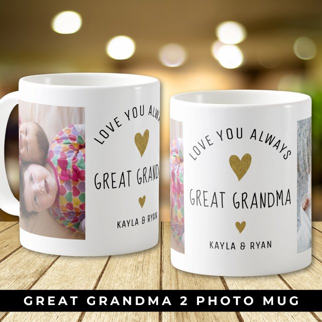 Mug Grand grand-mère petits-enfants amour 2 photo Coll (Créateur téléchargé)