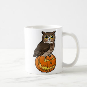 Mug Grand hibou à cornes de Halloween